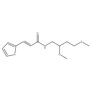 (E)-N-(2-Methoxy-4-methylsulfanylbutyl)-3-thiophen-2-ylprop-2-enamide Structure