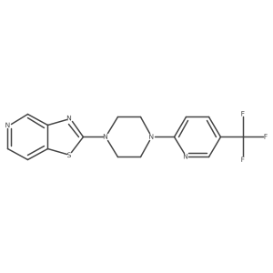 1-{[1,3]Thiazolo[4,5-c]pyridin-2-yl}-4-[5-(trifluoromethyl)pyridin-2-yl]piperazine结构式