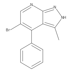 5-Bromo-3-methyl-4-phenyl-1H-pyrazolo[3,4-b]pyridine结构式