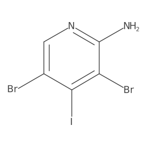 3,5-Dibromo-4-iodopyridin-2-amine结构式