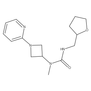 3-Methyl-1-[(oxolan-2-yl)methyl]-3-[1-(pyridin-2-yl)azetidin-3-yl]urea结构式