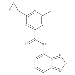N-(2,1,3-Benzothiadiazol-4-yl)-2-cyclopropyl-6-methylpyrimidine-4-carboxamide结构式