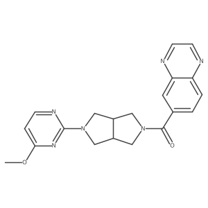 6-[5-(4-Methoxypyrimidin-2-yl)-octahydropyrrolo[3,4-c]pyrrole-2-carbonyl]quinoxaline结构式