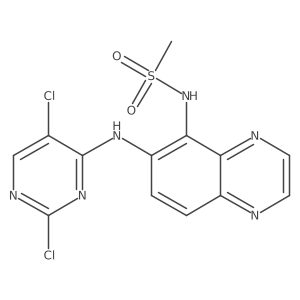 N-[6-[(2,5-Dichloro-4-pyrimidinyl)amino]-5-quinoxalinyl]methanesulfonamide结构式