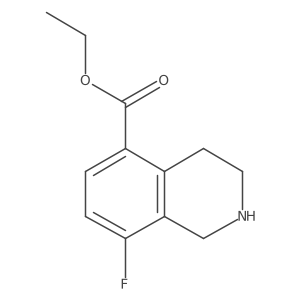 Ethyl 8-fluoro-1,2,3,4-tetrahydroisoquinoline-5-carboxylate结构式