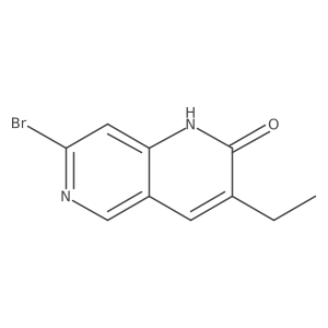 7-bromo-3-ethyl-1H-1,6-naphthyridin-2-one结构式