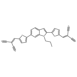 2,2'-(((1-Propyl-1H-indole-2,6-diyl)bis(furan-5,2-diyl))bis(methaneylylidene))dimalononitrile Structure