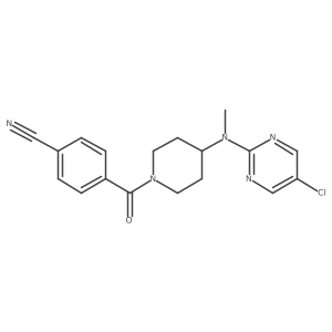 4-{4-[(5-Chloropyrimidin-2-yl)(methyl)amino]piperidine-1-carbonyl}benzonitrile结构式