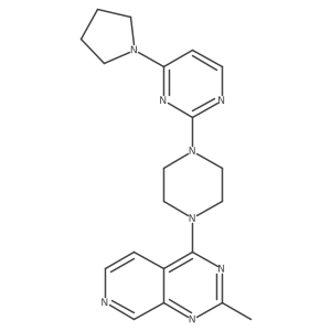 2-(4-{2-Methylpyrido[3,4-d]pyrimidin-4-yl}piperazin-1-yl)-4-(pyrrolidin-1-yl)pyrimidine结构式