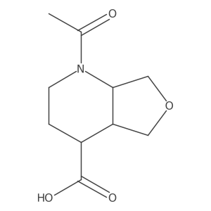 rac-(4aR,7aR)-1-acetyl-octahydrofuro[3,4-b]pyridine-4-carboxylic acid Structure