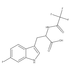 3-(6-fluoro-1H-indol-3-yl)-2-(2,2,2-trifluoroacetamido)propanoic acid Structure