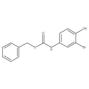 benzyl N-(3-bromo-4-hydroxyphenyl)carbamate结构式