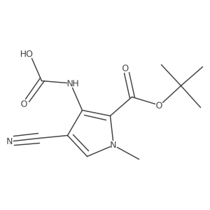 (2-tert-butoxycarbonyl-4-cyano-1-methyl-pyrrol-3-yl)carbamic acid Structure