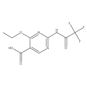 4-Ethoxy-2-(2,2,2-trifluoroacetamido)pyrimidine-5-carboxylic acid Structure