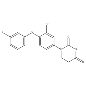 1-[3-Bromo-4-(3-fluorophenoxy)phenyl]hexahydropyrimidine-2,4-dione Structure