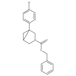 rac-benzyl (1R,5R)-1-(5-bromopyridin-2-yl)-3-azabicyclo[3.1.0]hexane-3-carboxylate结构式