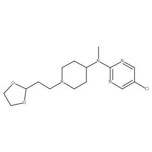 5-chloro-N-{1-[2-(1,3-dioxolan-2-yl)ethyl]piperidin-4-yl}-N-methylpyrimidin-2-amine Structure