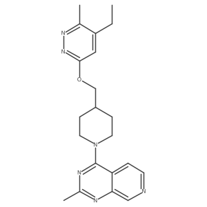 4-Ethyl-3-methyl-6-[(1-{2-methylpyrido[3,4-d]pyrimidin-4-yl}piperidin-4-yl)methoxy]pyridazine结构式