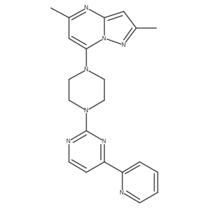 2-(4-{2,5-Dimethylpyrazolo[1,5-a]pyrimidin-7-yl}piperazin-1-yl)-4-(pyridin-2-yl)pyrimidine Structure