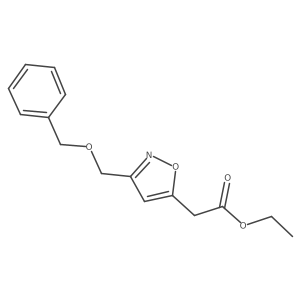 Ethyl 2-(3-((benzyloxy)methyl)isoxazol-5-yl)acetate结构式