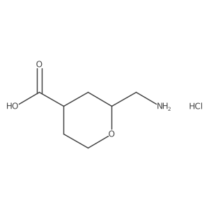 2-(Aminomethyl)oxane-4-carboxylic acid hydrochloride Structure