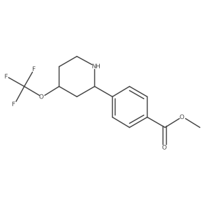 rel-Methyl 4-((2S,4S)-4-(trifluoromethoxy)piperidin-2-yl)benzoate Structure