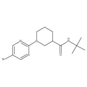 1-(5-bromopyrimidin-2-yl)-N-tert-butylpiperidine-3-carboxamide Structure