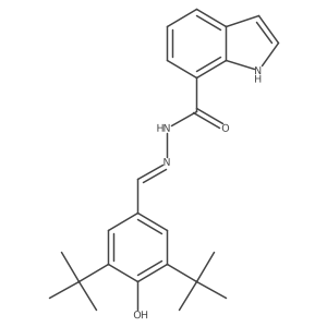 1h-Indole-7-carboxylic acid,[[3,5-bis(1,1-dimethylethyl)-4-hydroxyphenyl]methylene]hydrazide Structure
