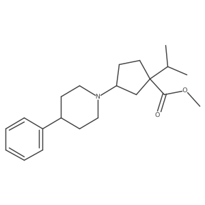 Methyl 1-isopropyl-3-(4-phenylpiperidin-1-yl)cyclopentane-1-carboxylate Structure