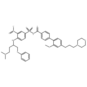 4-((R)-3-dimethylamino-1-phenylsulfanylmethylpropylamino)-N-[2''-methoxy-4''-(3-morpholin-4-ylpropyl)biphenyl-4-carbonyl]-3-nitrobenzenesulfonamide Structure