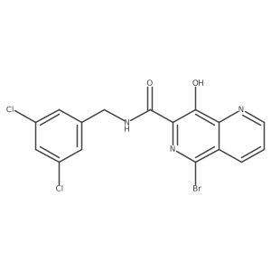 5-bromo-N-(3,5-dichlorobenzyl)-8-hydroxy-1,6-naphthyridine-7-carboxamide Structure