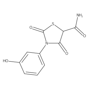 3-(3-Hydroxyphenyl)-2,4-dioxo-1,3-thiazolidine-5-carboxamide结构式