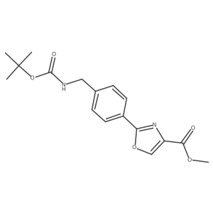 methyl 2-[4-(N-Boc-aminomethyl)-phenyl]-oxazole-4-carboxylate Structure