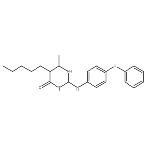 6-Methyl-5-pentyl-2-(4-phenoxyanilino)-1,3-diazinan-4-one Structure