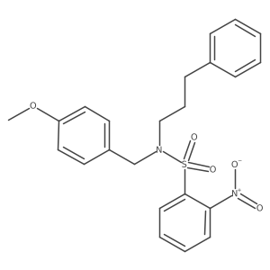 N-(4-Methoxybenzyl)-2-nitro-N-(3-phenylpropyl)benzenesulfonamide Structure