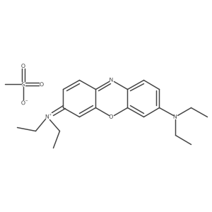 Phenoxazin-5-ium, 3,7-bis(diethylamino)-, methanesulfonate Structure