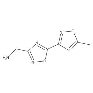 5-(5-Methyl-3-isoxazolyl)-1,2,4-oxadiazole-3-methanamine结构式