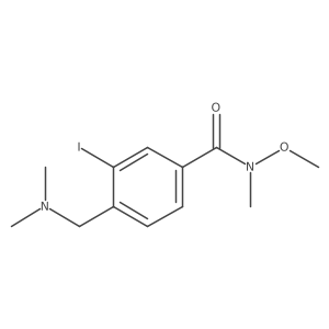 4-Dimethylaminomethyl-3-iodo-N-methoxy-N-methylbenzamide Structure