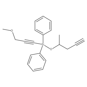 Silane, (3-methoxy-1-propynyl)[(1-methyl-3-butynyl)oxy]diphenyl- Structure
