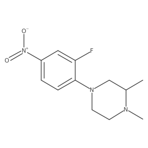 1,2-Dimethyl-4-(2-fluoro-4-nitrophenyl)piperazine结构式