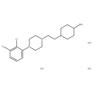 trans-4-{2-[4-(2,3-Dichlorophenyl)-piperazin-1-yl]-ethyl}-cyclohexyl-amine trihydrochloride Structure