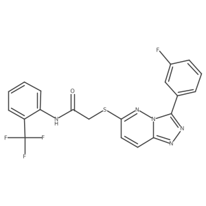 2-((3-(3-fluorophenyl)-[1,2,4]triazolo[4,3-b]pyridazin-6-yl)thio)-N-(2-(trifluoromethyl)phenyl)acetamide Structure