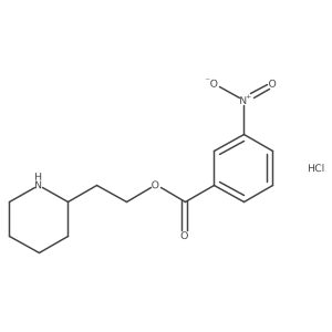 2-(Piperidin-2-yl)ethyl 3-nitrobenzoate hydrochloride结构式