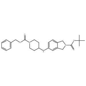 Tert-butyl 5-[(1-phenylmethoxycarbonylpiperidin-4-yl)amino]-1,3-dihydroisoindole-2-carboxylate Structure