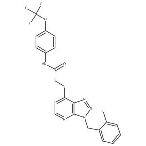 2-((3-(2-fluorobenzyl)-3H-[1,2,3]triazolo[4,5-d]pyrimidin-7-yl)thio)-N-(4-(trifluoromethoxy)phenyl)acetamide Structure