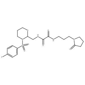 N1-((3-((4-fluorophenyl)sulfonyl)-1,3-oxazinan-2-yl)methyl)-N2-(3-(2-oxopyrrolidin-1-yl)propyl)oxalamide结构式