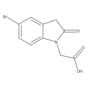 2-(5-Bromo-2-oxo-2,3-dihydro-1H-indol-1-yl)acetic acid结构式