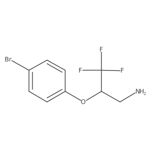 2-(4-Bromo-phenoxy)-3,3,3-trifluoro-propylamine结构式