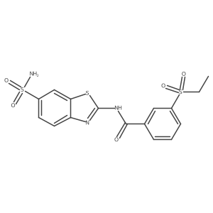 3-(ethylsulfonyl)-N-(6-sulfamoylbenzo[d]thiazol-2-yl)benzamide结构式