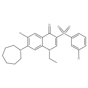 7-(Azepan-1-yl)-3-(3-chlorobenzenesulfonyl)-1-ethyl-6-fluoro-1,4-dihydroquinolin-4-one结构式